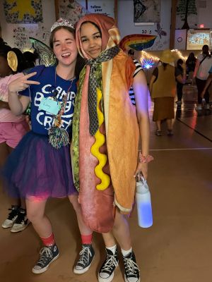 Student and a camp counselor.