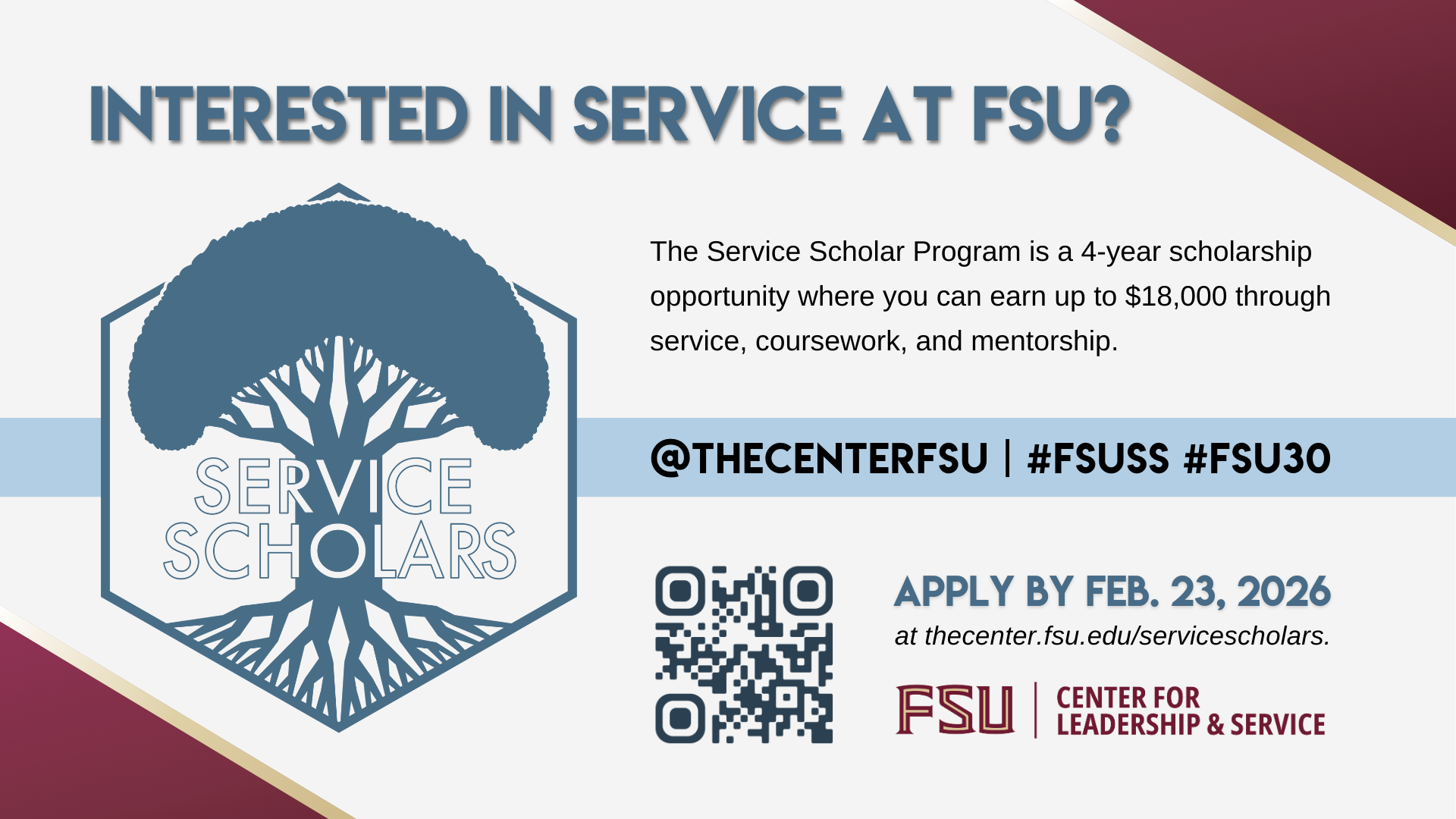 "Downloadable sign for Service Scholar applications"