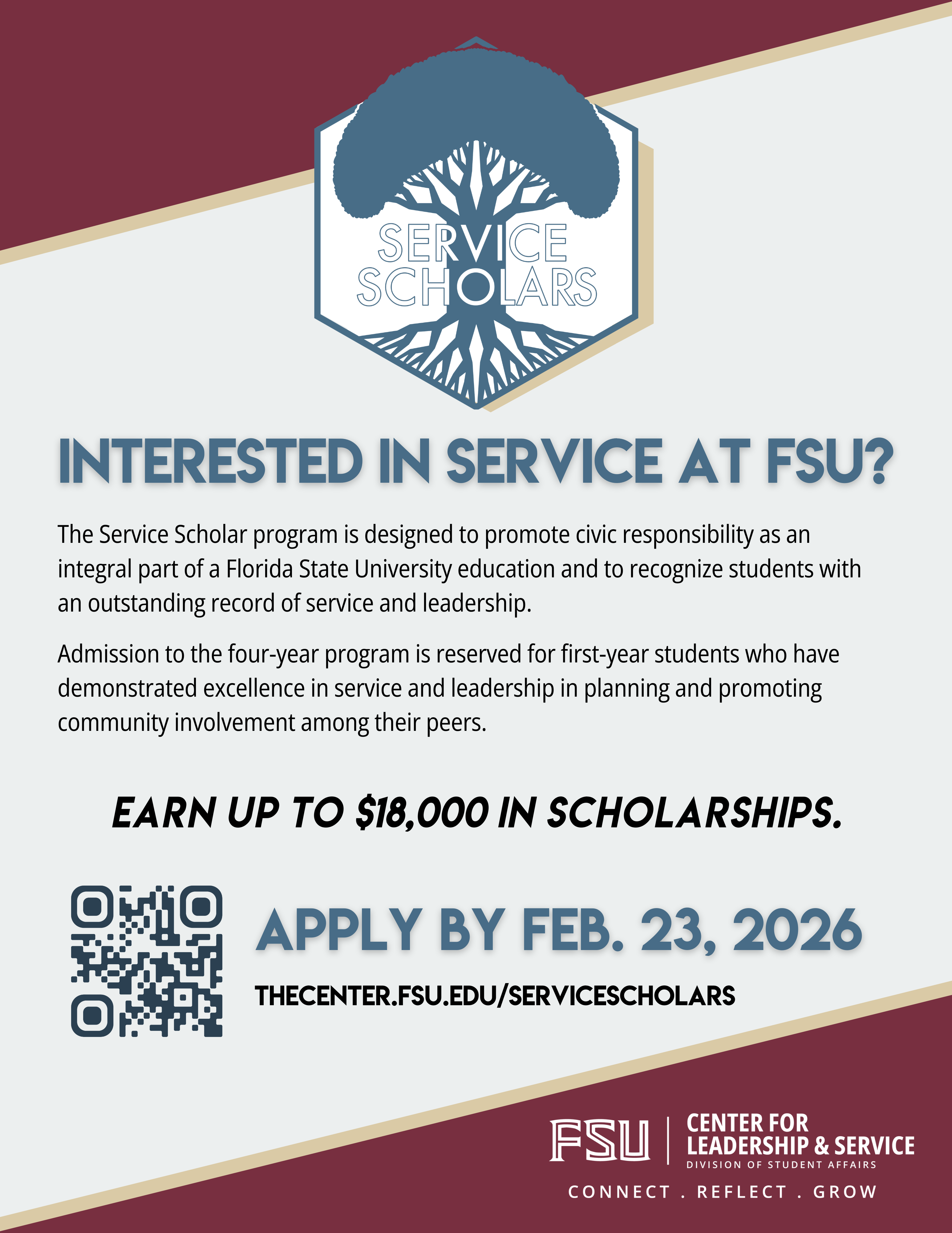 "Downloadable post for Service Scholar applications"