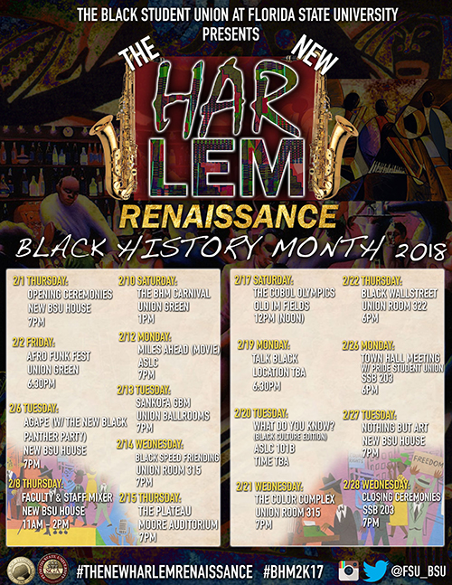 Black Student Union presents The New Harlem Renaissance Black History Month 2018