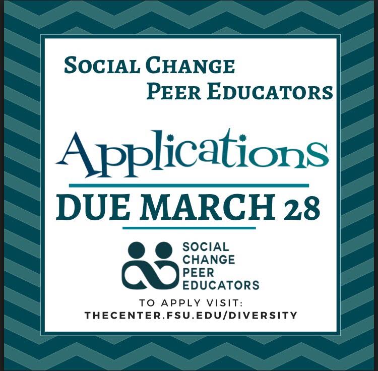 Social Change Peer Educators: Applications due March 28