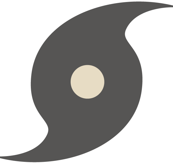 ICON: a gray hurricane symbol