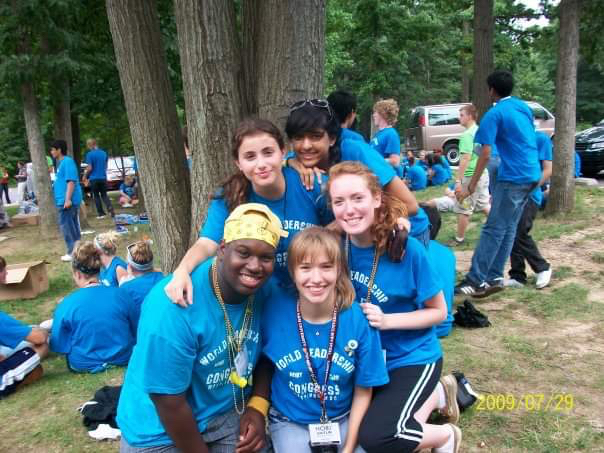 Eric Jones poses with three other participants of the World Leadership Congress.