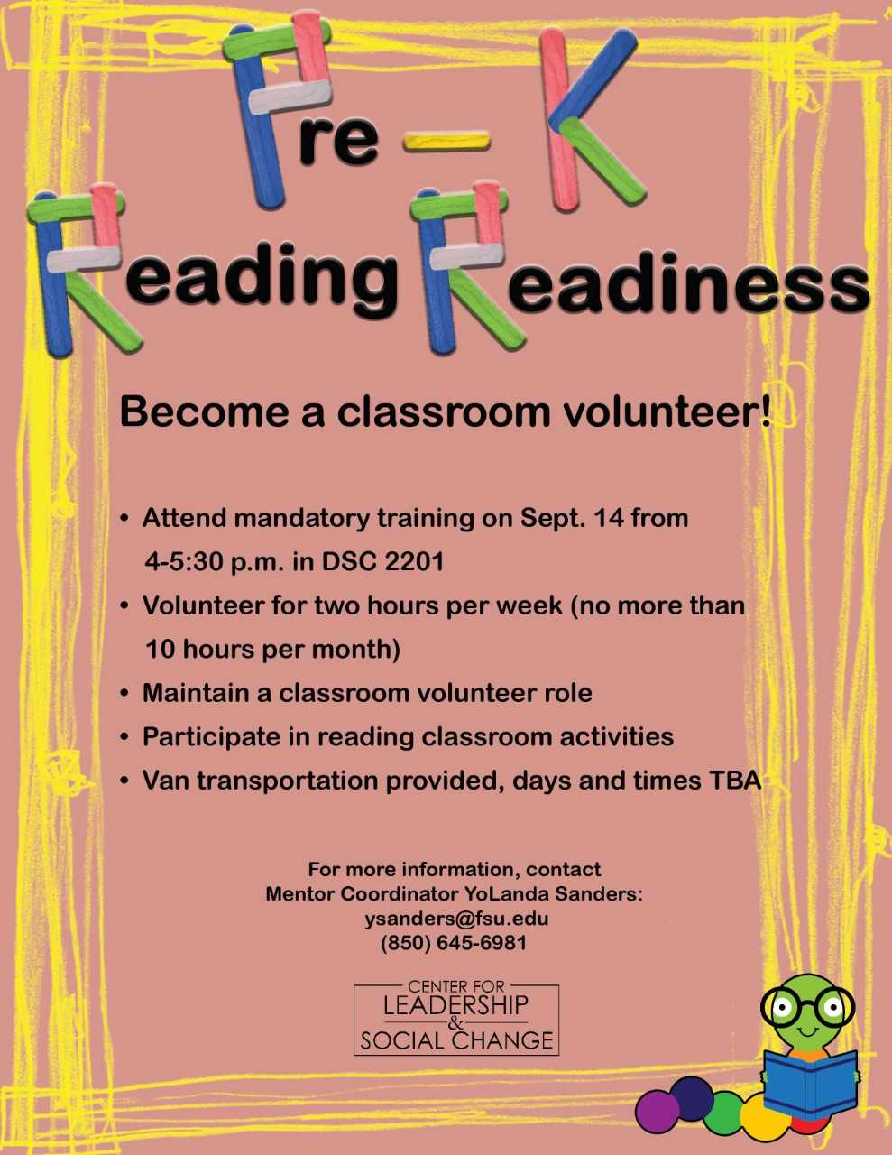 Pre-K Reading Readiness: Become a classroom volunteer!