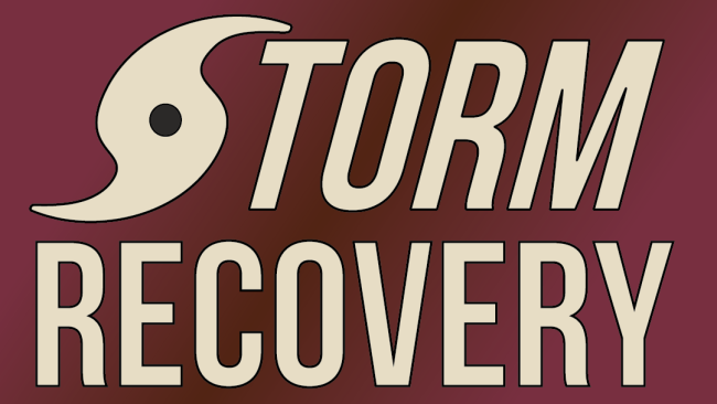 Storm Recovery over a garnet background