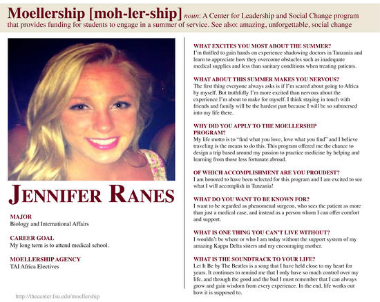 Jennifer Ranes Moellership Profile